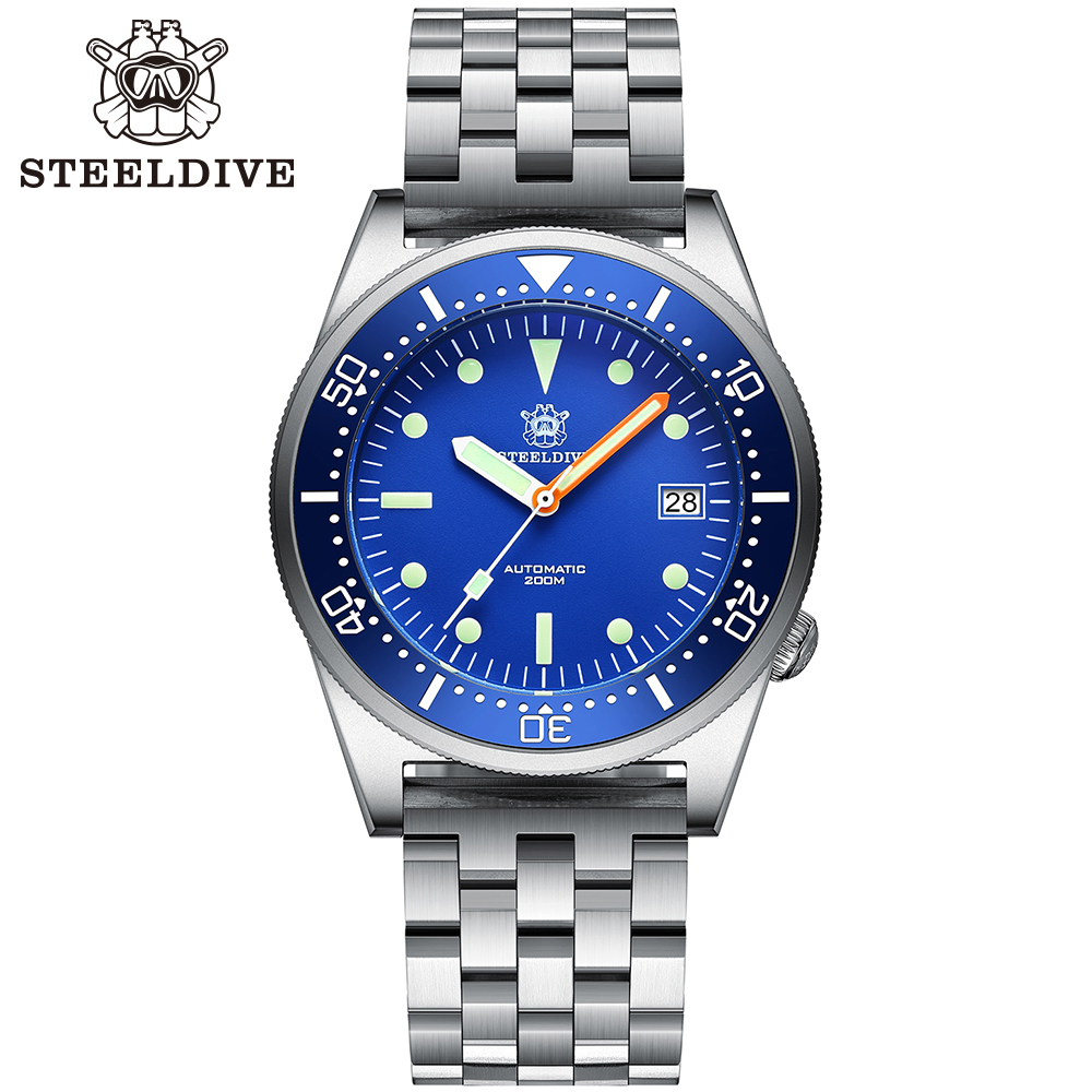 STEELDIVE Official SD1979 42mm Case Swiss Luminous Ceramic Bezel Sapphire Glass NH35 200M Waterproof Dive Watch Men