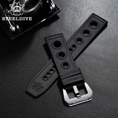 STEELDIVE Official SD2201 Rubber Material 20MM 22MM Replacement Strap Only
