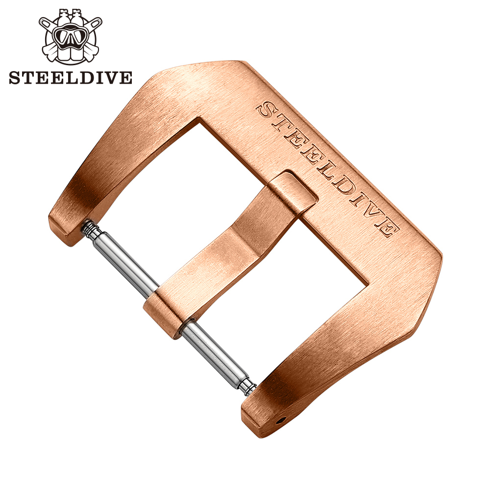 STEELDIVE Official SD2201S 20mm 22mm 24mm Solid Bronze Buckle Only with Logo