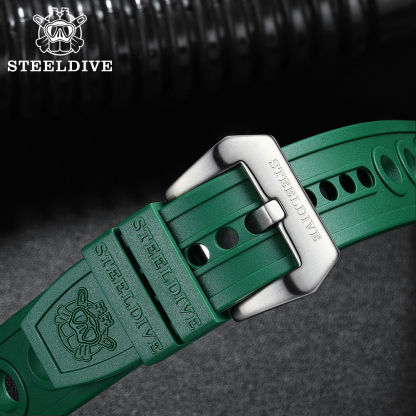 STEELDIVE Official SD2201 Rubber Material 20MM 22MM Replacement Strap Only