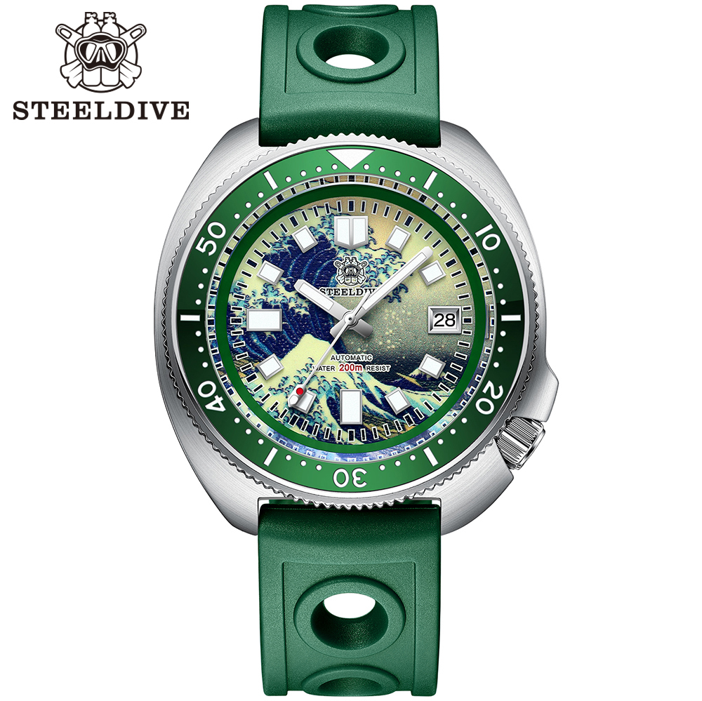 STEELDIVE Official SD1970J Kanagawa Dial Super Luminous NH35 Autoamtic 200M Dive Watch for Men