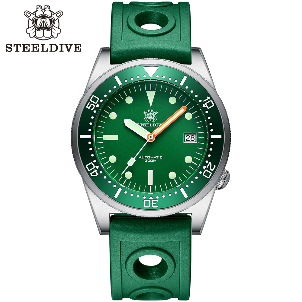 STEELDIVE Official SD1979 42mm Case Swiss Luminous Ceramic Bezel Sapphire Glass NH35 200M Waterproof Dive Watch Men