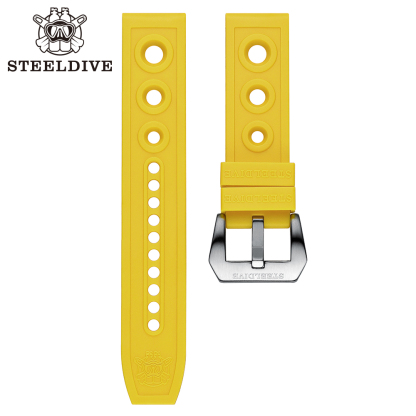 STEELDIVE Official SD2201 Rubber Material 20MM 22MM Replacement Strap Only