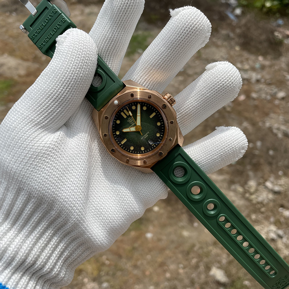 STEELDIVE Official SD1960S 500M Waterproof Bronze Dive Watch