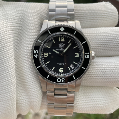 STEELDIVE Official SD1952 Date Function Black Dial 300M Waterproof NH35 Automatic Fifty Fathoms Dive Watch