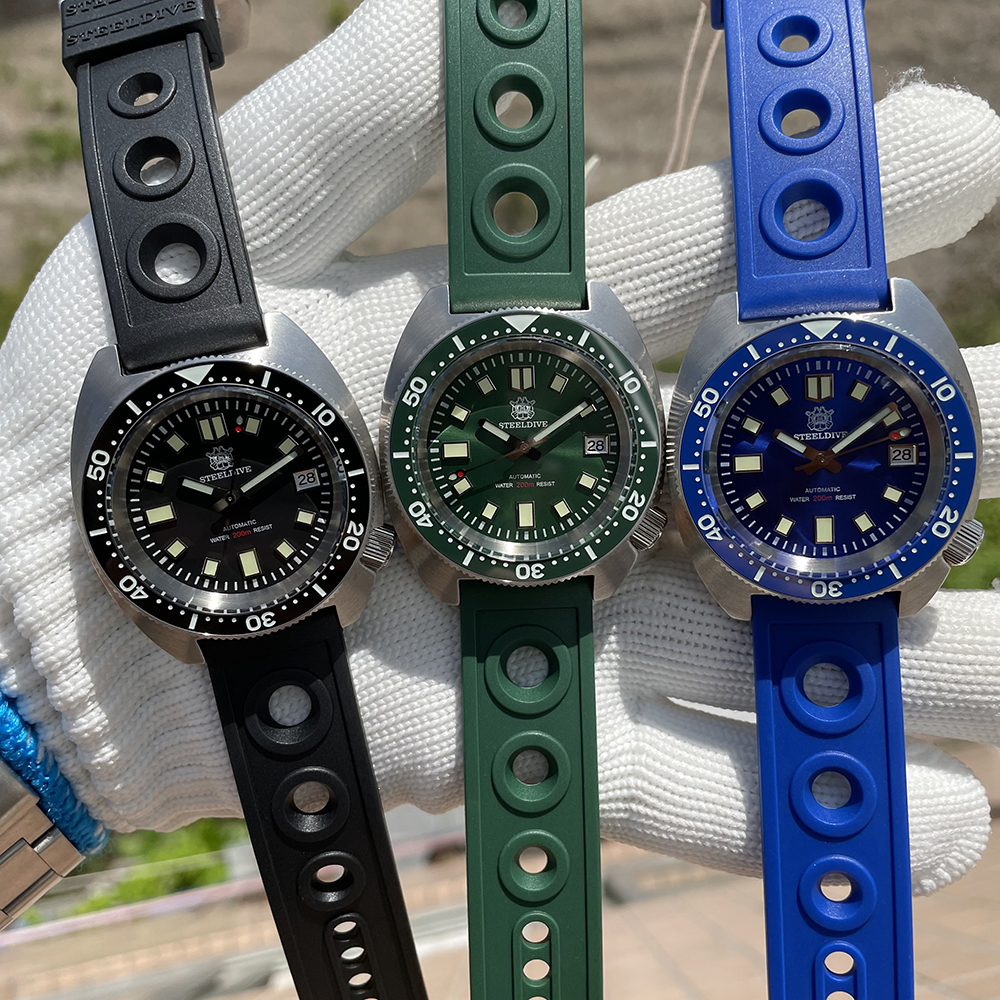 STEELDIVE Official SD1977 42MM Thin Abalone Mechanical Watches AR Coating Sapphire Glass NH35 Automatic 200M Waterproof Dive Watch