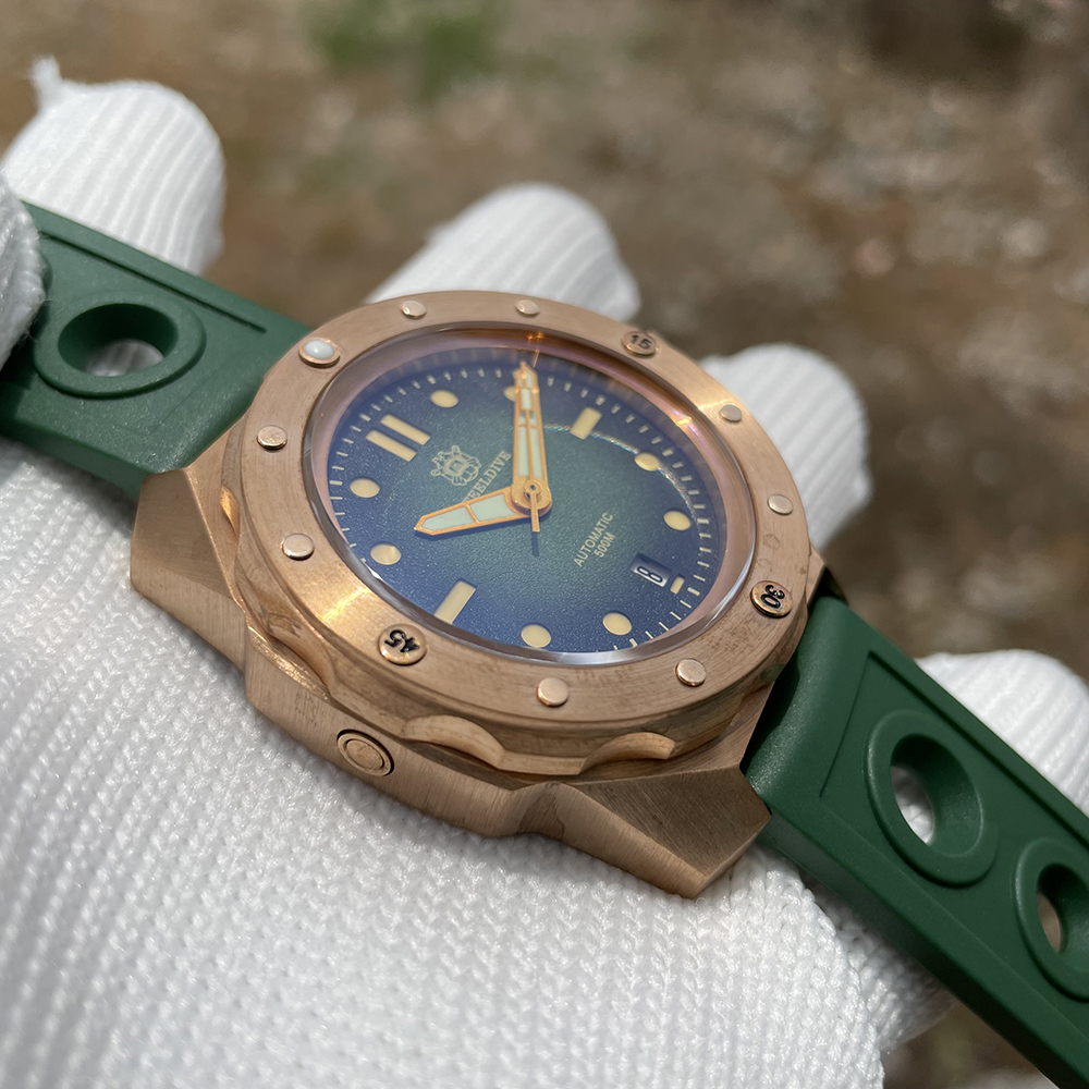 STEELDIVE Official SD1960S 500M Waterproof Bronze Dive Watch
