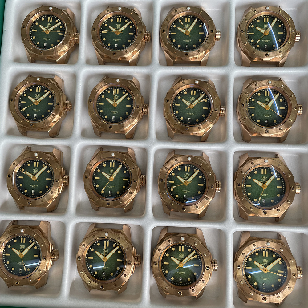 STEELDIVE Official SD1960S Green Dial 46MM Bronze Buckle 500M Waterproof NH35 Automatic Bronze Dive Watch
