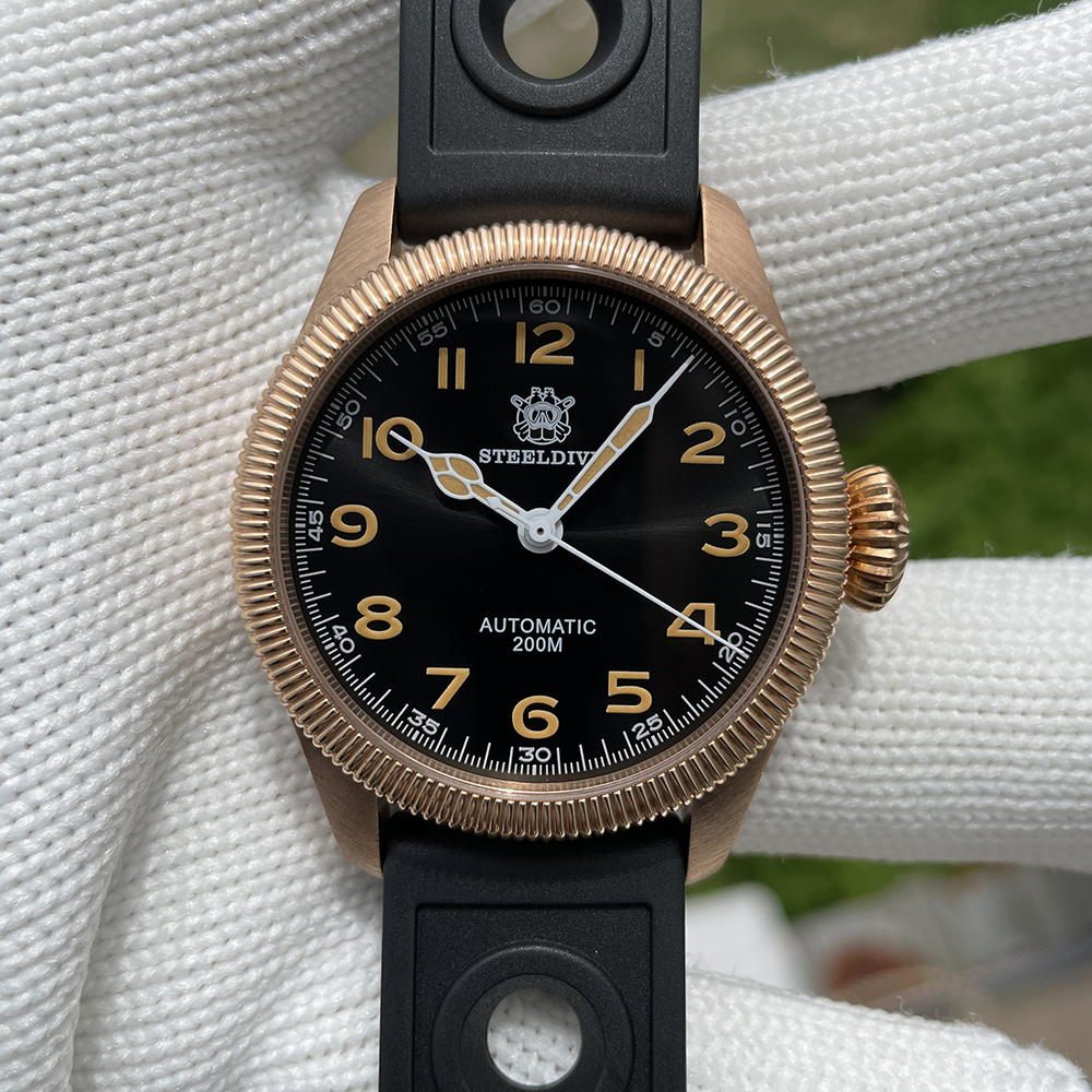 STEELDIVE Official SD1906S Simple Design NH35 Bronze Dive Watch