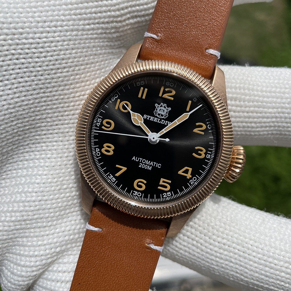 STEELDIVE Official SD1906S Simple Design NH35 Bronze Dive Watch