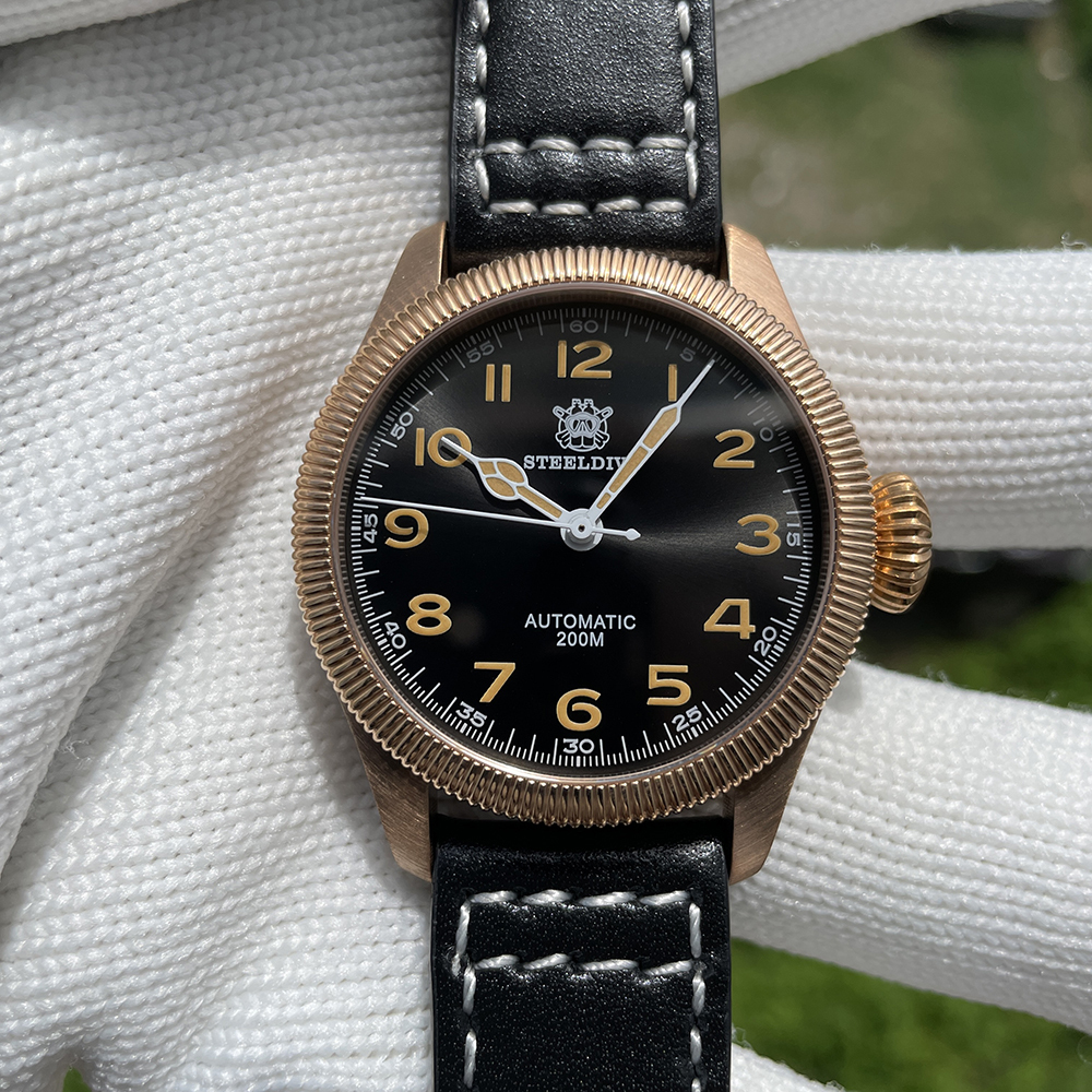 STEELDIVE Official SD1906S Simple Design NH35 Bronze Dive Watch