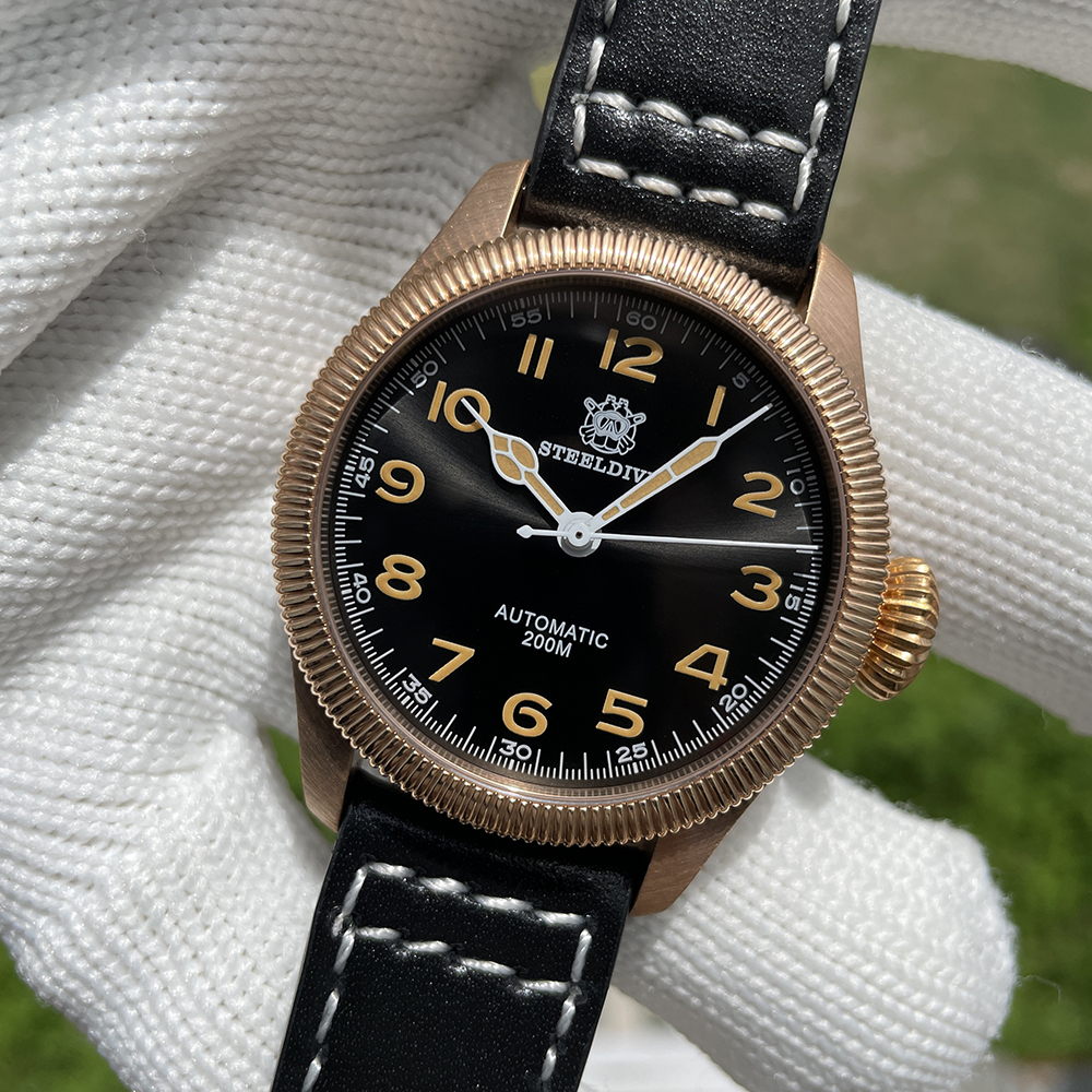STEELDIVE Official SD1906S Simple Design NH35 Bronze Dive Watch