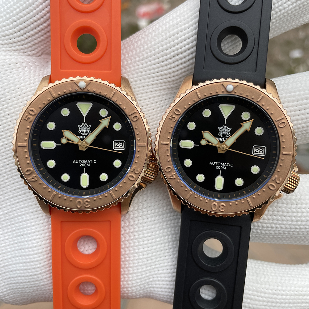 STEELDIVE Official SD1973S 41.2MM Bronze Case Bronze Bezel 200M Waterproof NH35 Automatic Movement Mens Dive Watch