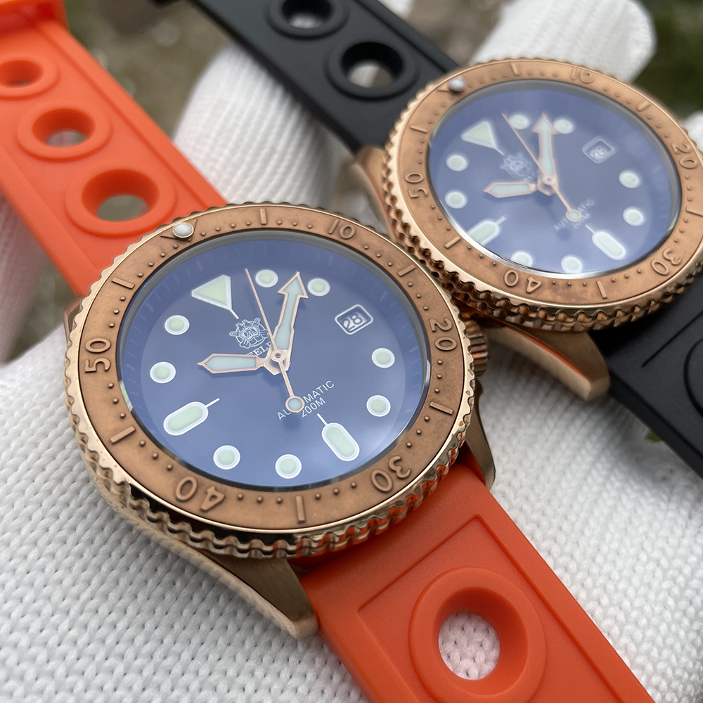 STEELDIVE Official SD1973S 41.2MM Bronze Case Bronze Bezel 200M Waterproof NH35 Automatic Movement Mens Dive Watch