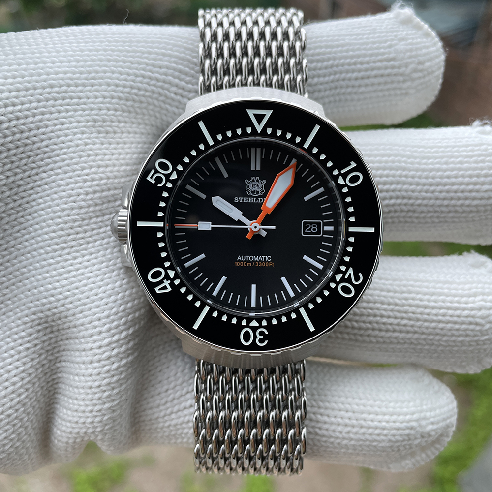 STEELDIVE Official SD1980 One-piece Case 1000M Waterproof NH35 Automatic Mens Dive Watch