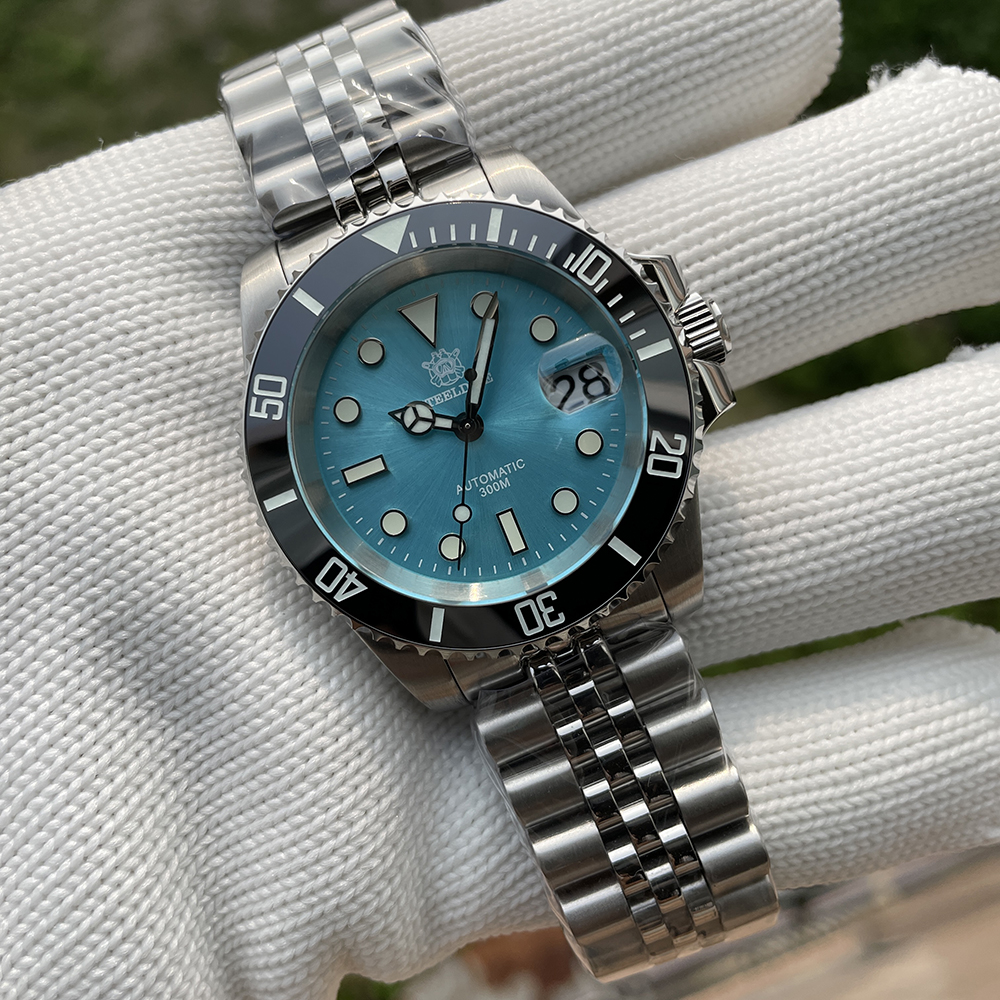 STEELDIVE Official SD1953 Turquoise Dial Black Bezel Insert 300M Waterproof Japan NH35 Automatic Mens Dive Watch