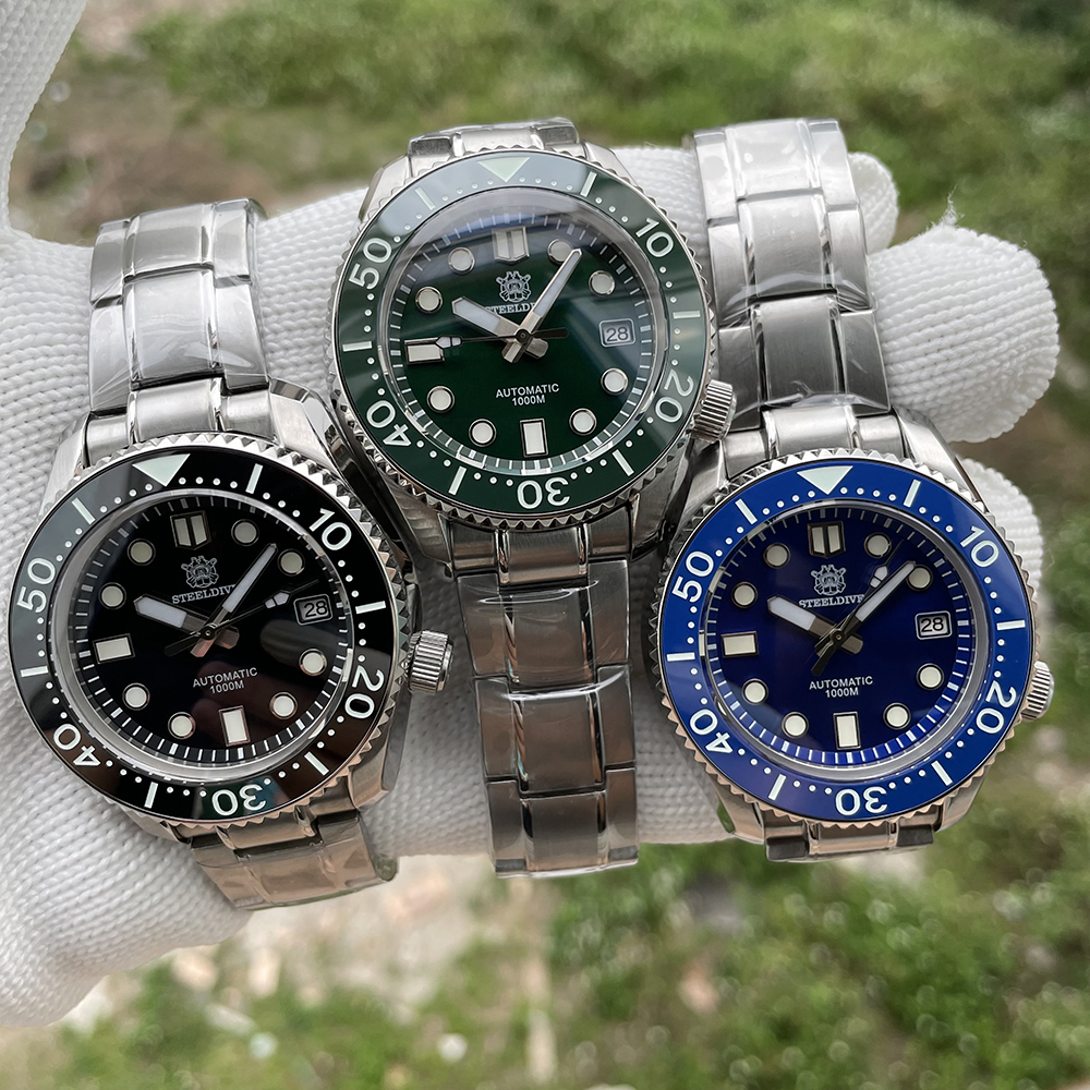 STEELDIVE Official SD1968 Swiss Luminous Sapphrie Glass 1000M Waterproof NH35 Automatic Dive Watch