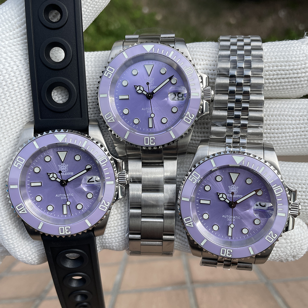 STEELDIVE Official SD1953 Purple Dive Watch