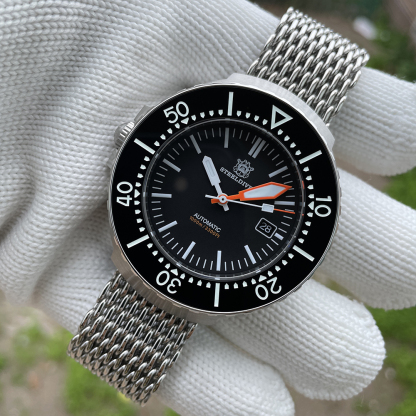 STEELDIVE Official SK001 22MM 24MM Replacement Mesh Band Milled Claps Watch Bracelet 