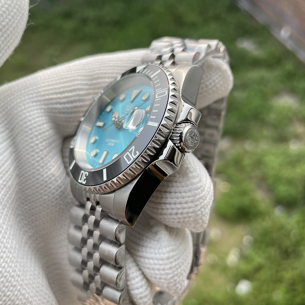 STEELDIVE Official SD1953 Turquoise Dial Black Bezel Insert 300M Waterproof Japan NH35 Automatic Mens Dive Watch