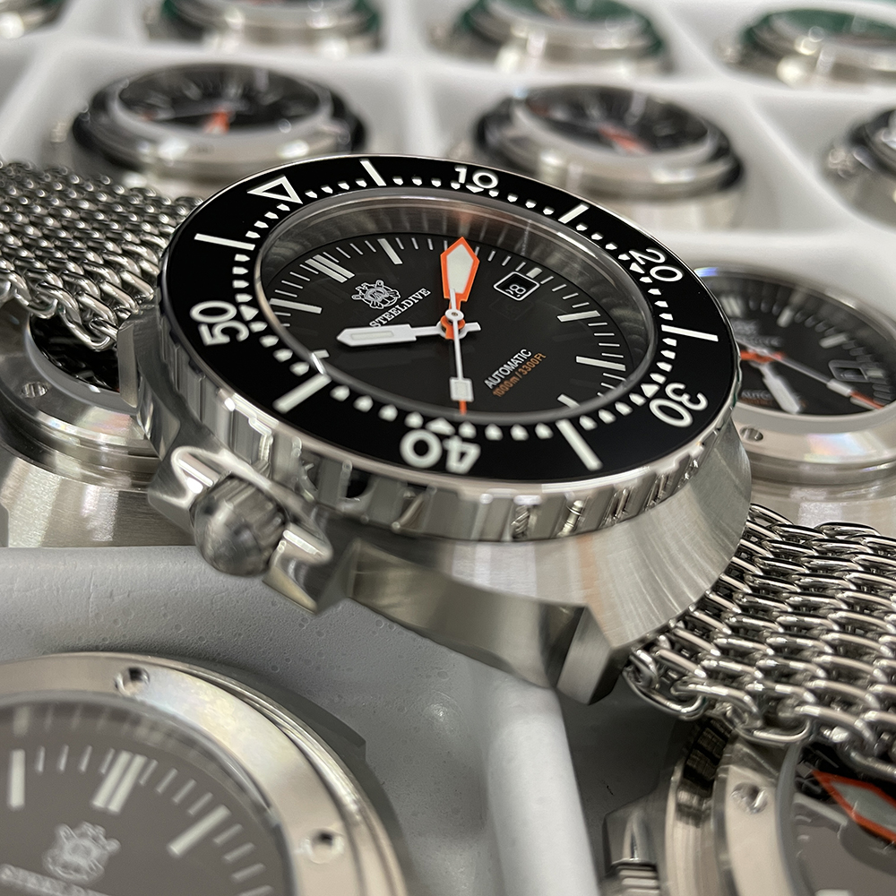 STEELDIVE Official SD1980 One-piece Case 1000M Waterproof NH35 Automatic Mens Dive Watch