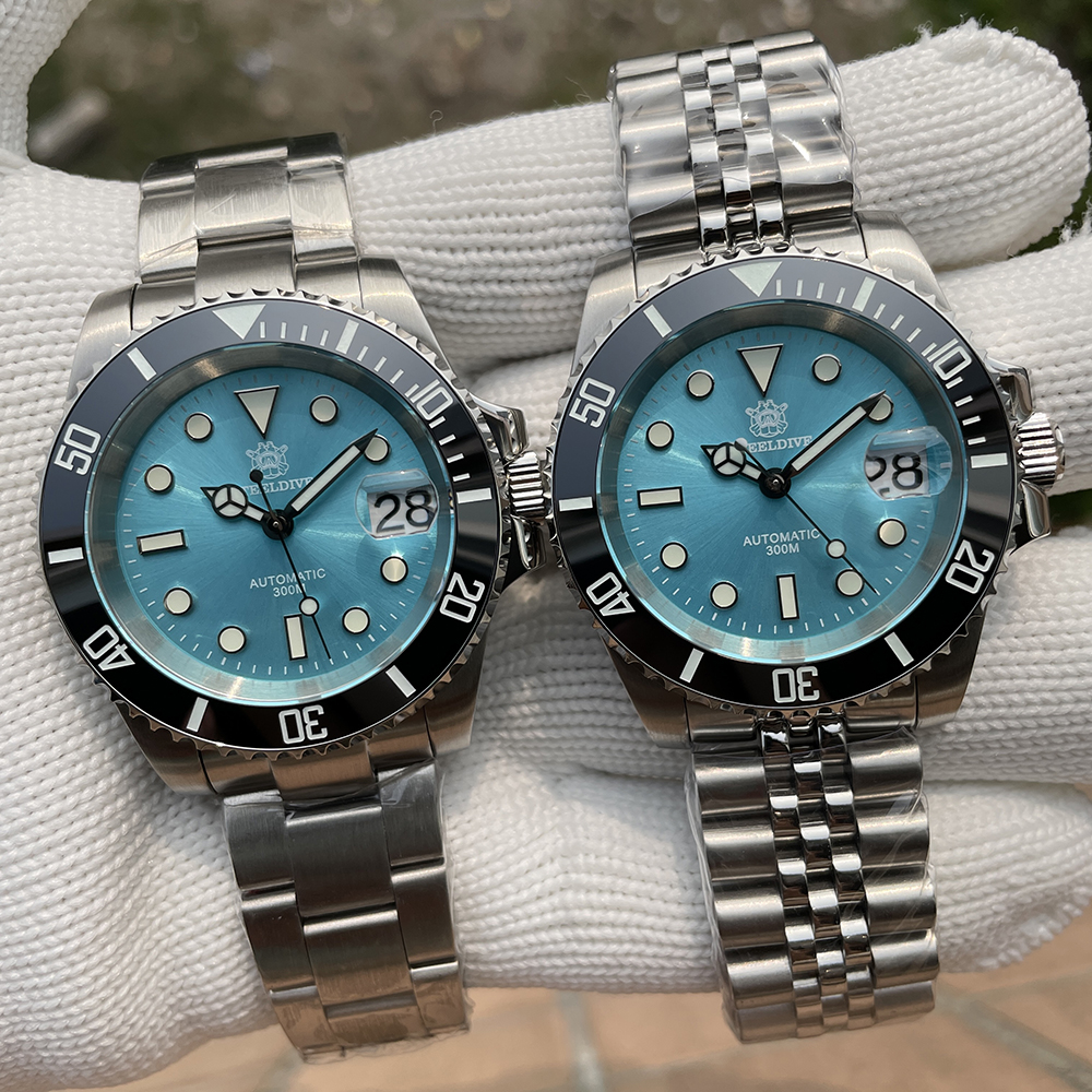 STEELDIVE Official SD1953 Turquoise Dial Black Bezel Insert 300M Waterproof Japan NH35 Automatic Mens Dive Watch