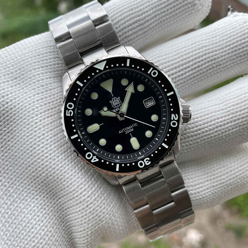 STEELDIVE Official SD1973 Swiss Luminous Ceramic Bezel Insert Sapphire Glass 200mm Waterproof 41.2mm NH35 Mens Dive Watch