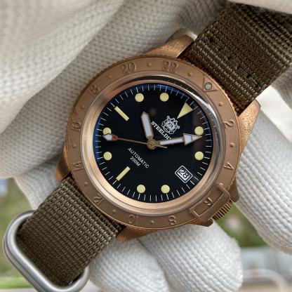 STEELDIVE Official SD1966S 41.5MM Bronze Bezel Super Luminous 200M Waterproof NH35 Automatic Dive Watch Bronze
