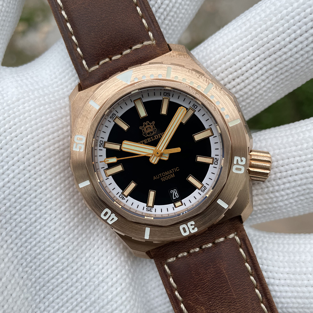 STEELDIVE Official SD1947S 44.5MM Black Dial Sapphrie Glass 1000M Waterproof NH35 Mens Automatic Mens Dive Watch