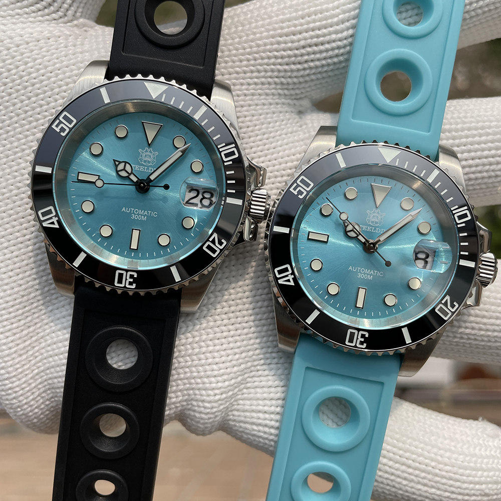 STEELDIVE Official SD1953 Turquoise Dial Black Bezel Insert 300M Waterproof Japan NH35 Automatic Mens Dive Watch