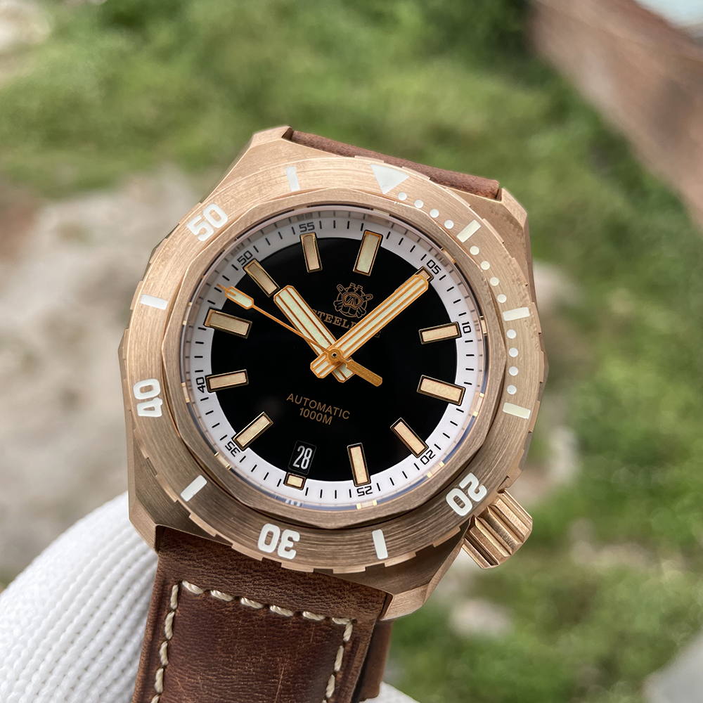 STEELDIVE Official SD1947S 44.5MM Black Dial Sapphrie Glass 1000M Waterproof NH35 Mens Automatic Mens Dive Watch