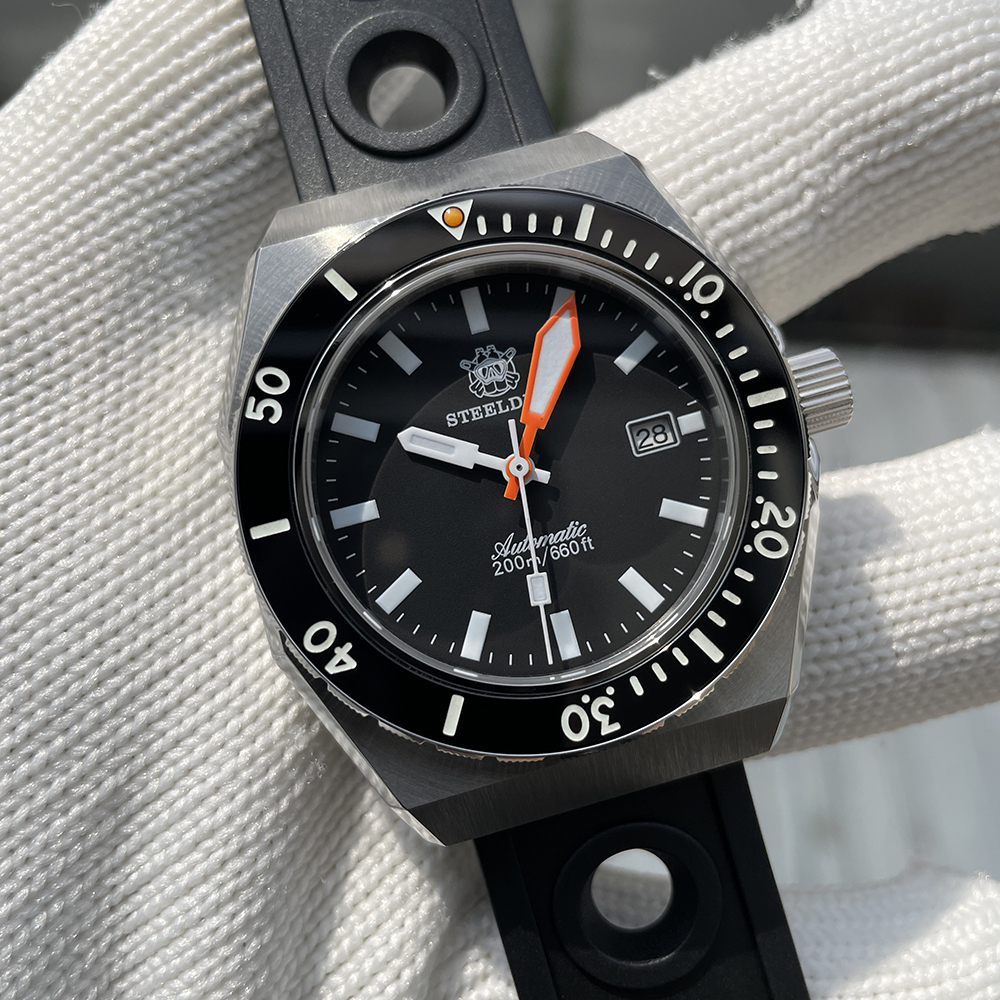 STEELDIVE Official SD1963 42MM Case Sapphire Glass Ceramic Bezel 200M Waterproof NH35 Automatic Mechanical Mens Dive Watches