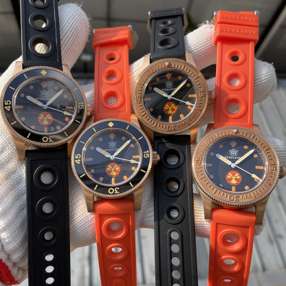 STEELDIVE Official SD1952VS New Arrival 300M Waterproof Solid Bronze NH35 Automatic Mens Dive Watch 