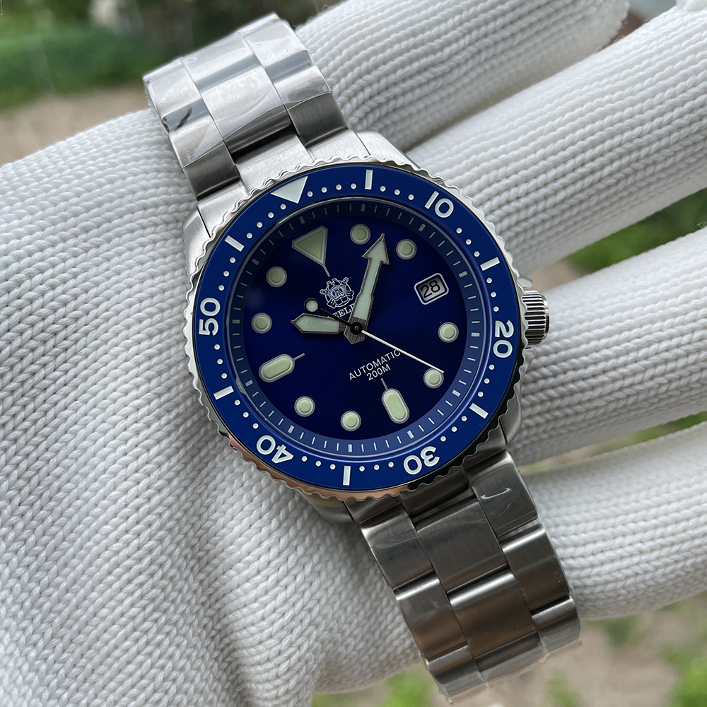 STEELDIVE Official SD1973 Swiss Luminous Ceramic Bezel Insert Sapphire Glass 200mm Waterproof 41.2mm NH35 Mens Dive Watch