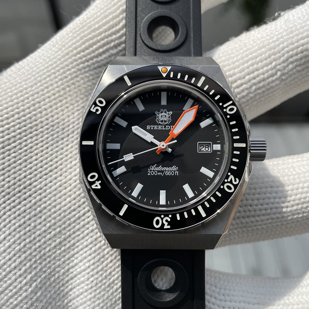 STEELDIVE Official SD1963 42MM Case Sapphire Glass Ceramic Bezel 200M Waterproof NH35 Automatic Mechanical Mens Dive Watches