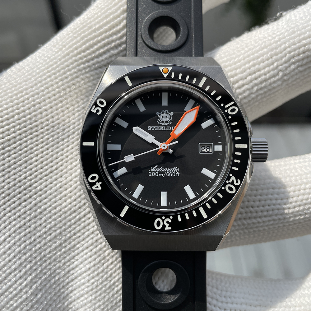 STEELDIVE Official SD1963 42MM Case Sapphire Glass Ceramic Bezel 200M Waterproof NH35 Automatic Mechanical Mens Dive Watches