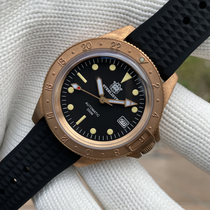 STEELDIVE Official SD1966S 41.5MM Bronze Bezel Super Luminous 200M Waterproof NH35 Automatic Dive Watch Bronze