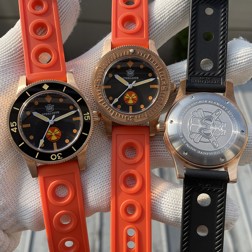 STEELDIVE Official SD1952VS New Arrival 300M Waterproof Solid Bronze NH35 Automatic Mens Dive Watch 