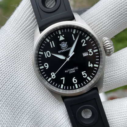 STEELDIVE Official SD1930 Date Function 43MM 200M Waterproof Sapphire Glass NH35 Automatic Movement Mens Dive Watch