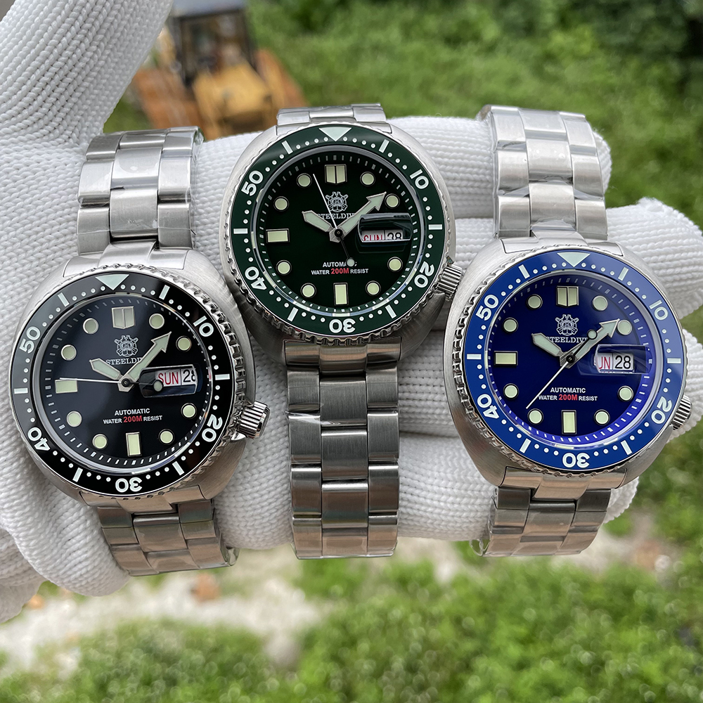 STEELDIVE Official SD1972 Day Function 200M Sapphire Glass NH36 Automatic Mens Dive Watch 