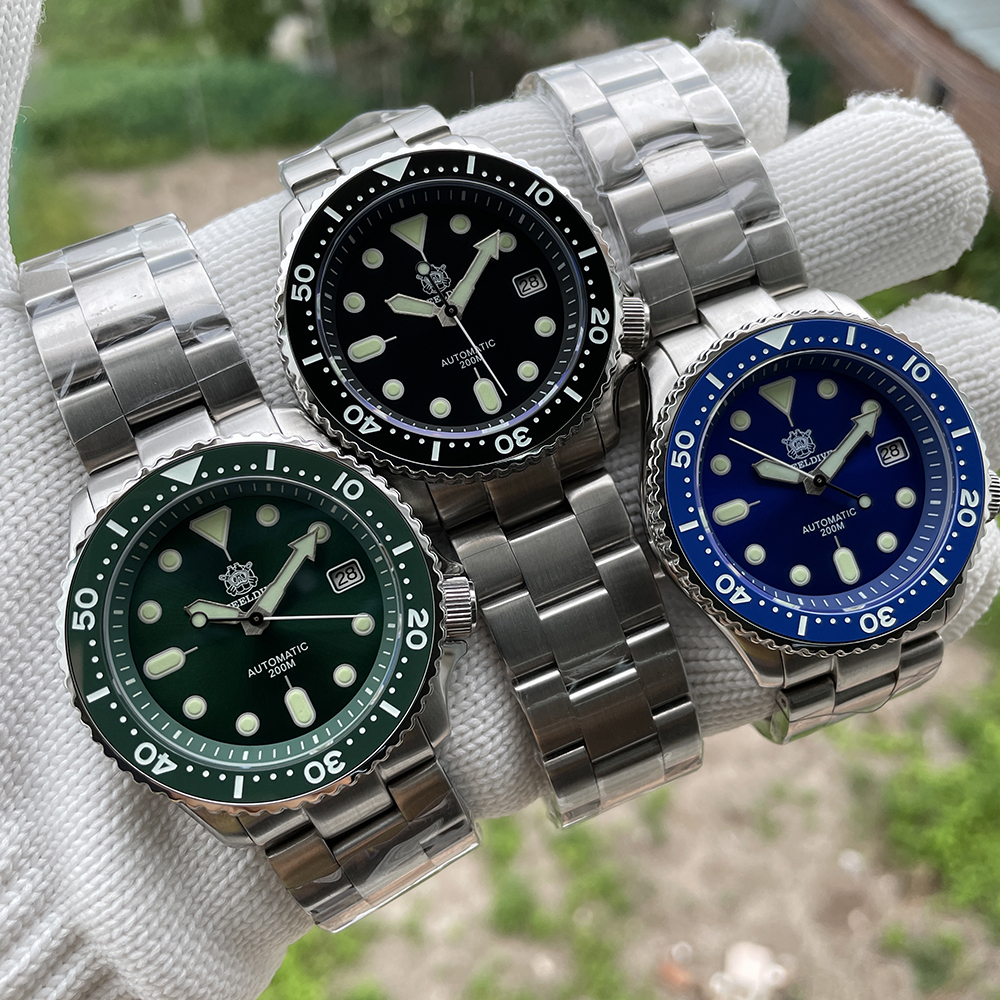 STEELDIVE Official SD1973 Swiss Luminous Ceramic Bezel Insert Sapphire Glass 200mm Waterproof 41.2mm NH35 Mens Dive Watch
