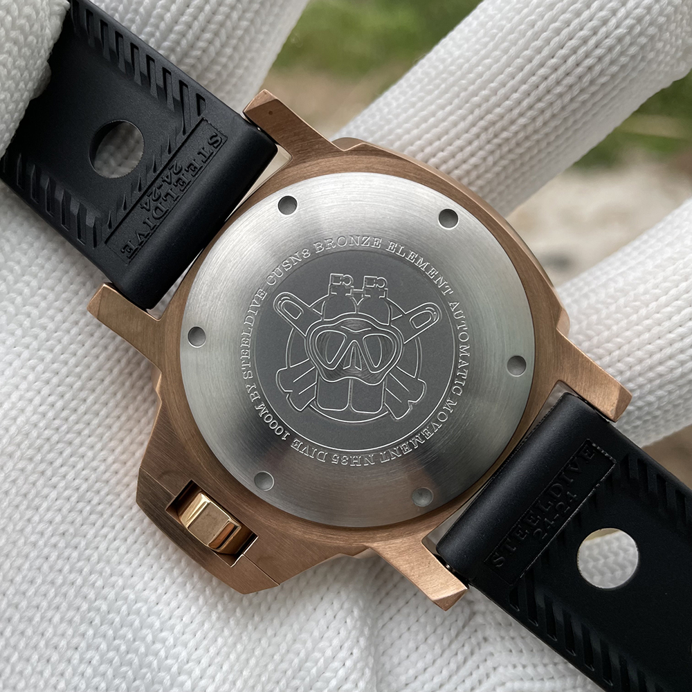 STEELDIVE Official SD1959S 46MM Solid Bronze Blue Luminous Sapphire Glass 1000M NH35 Automatic Dive Watch