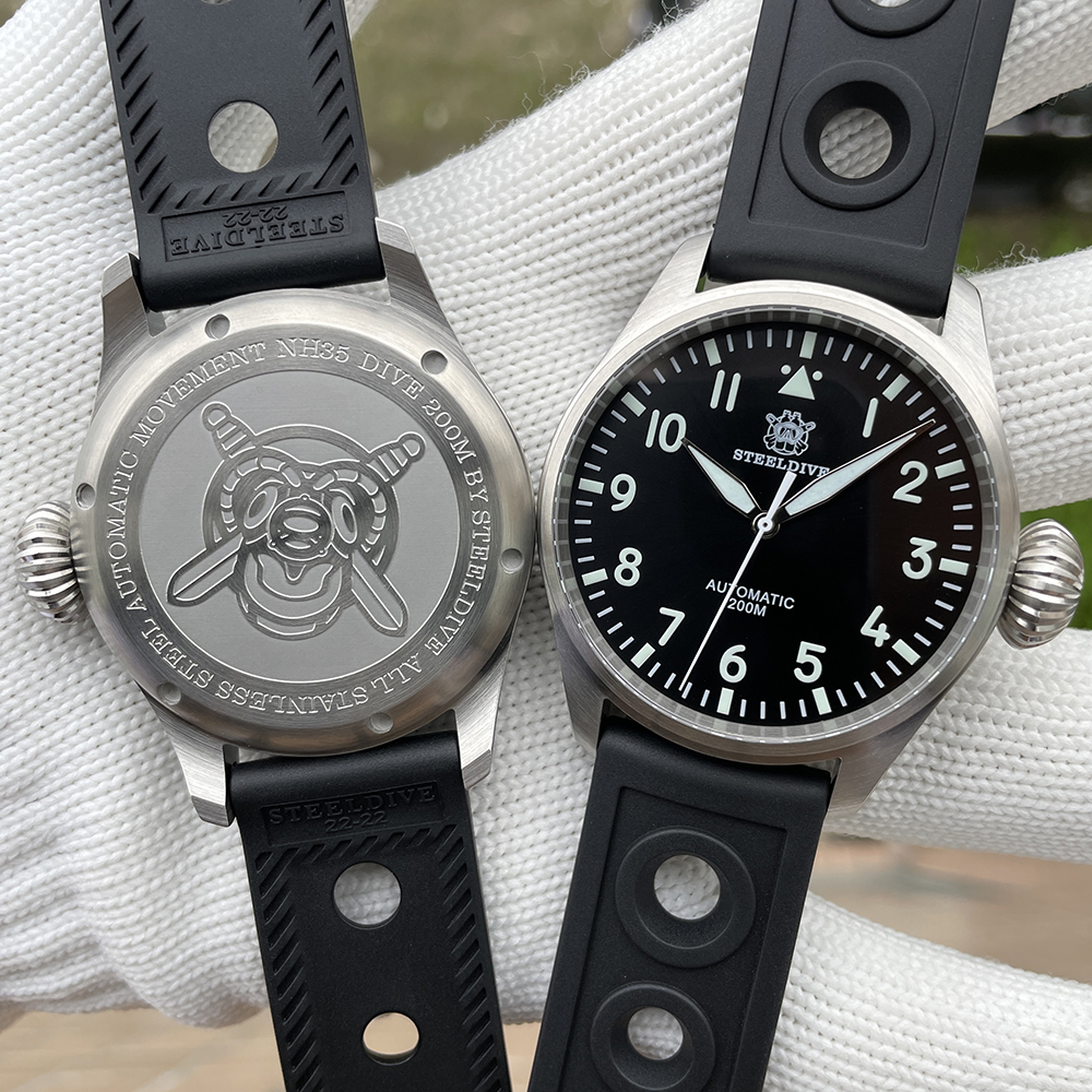 STEELDIVE Offiical SD1930 No Date 43MM Case Sapphire Glass Swiss Luminous Japan NH35 Automatic 200M Waterproof Dive Watch