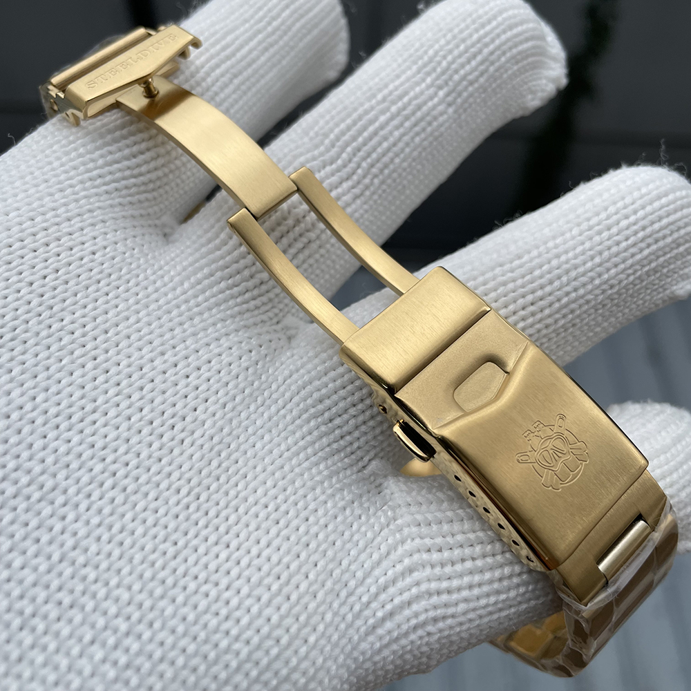 STEELDIVE Official SD1953IPG 40.5mm IPG Plated Case 300M Waterproof Luminous Ceramic Bezel Insert NH35 Mens Dive Watch