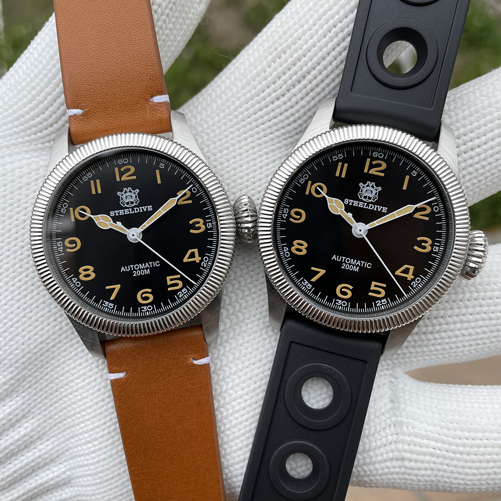 STEELDIVE Official SD1906 Simple Design 200M NH35 Automatic Dive Watch