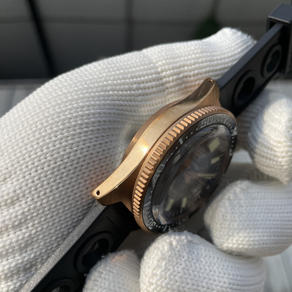 STEELDIVE Official SD1962S Black Dial Swiss Luminous Bronze Ceramic Bezel 41.9MM Solid Bronze NH35 Automatic Mens Sports Watch 200M