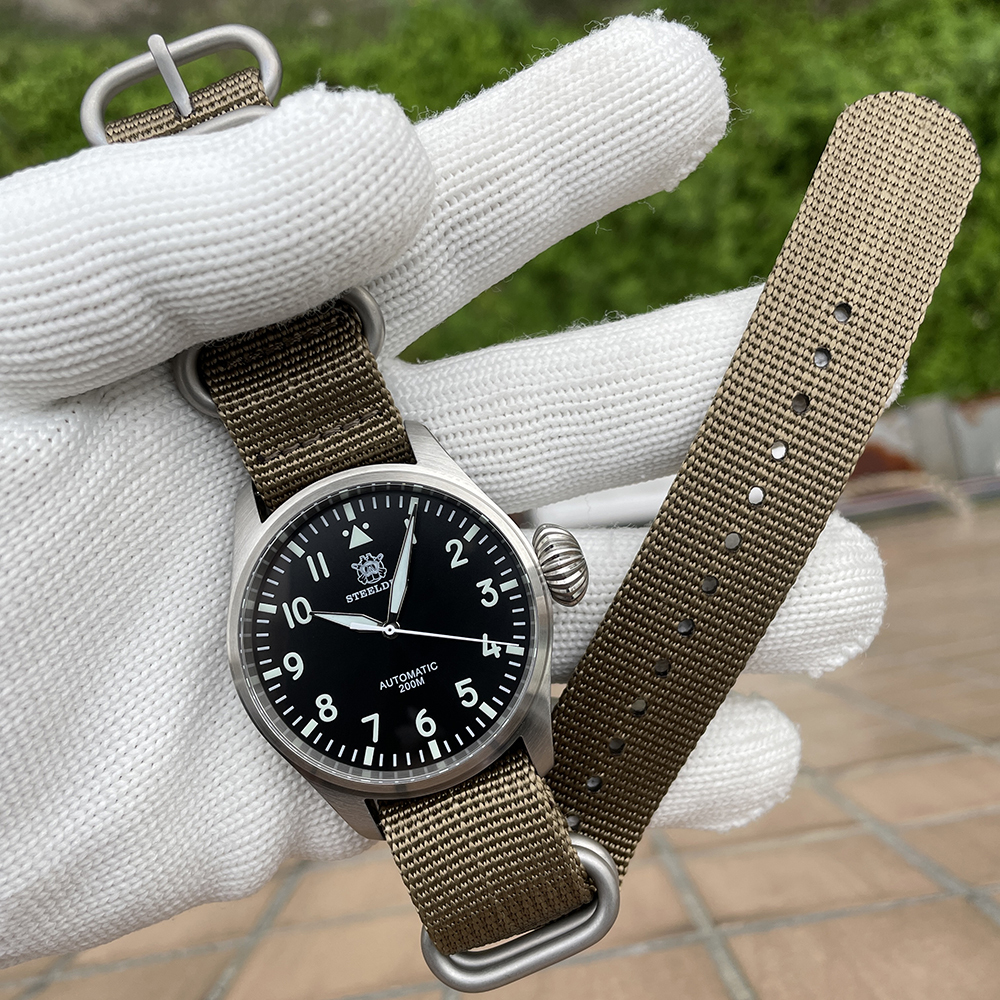 STEELDIVE Offiical SD1930 No Date 43MM Case Sapphire Glass Swiss Luminous Japan NH35 Automatic 200M Waterproof Dive Watch