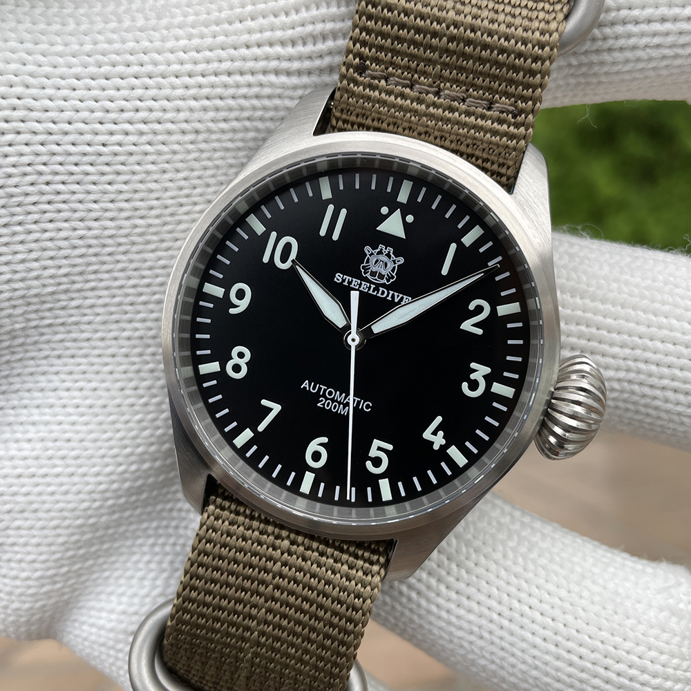 STEELDIVE Offiical SD1930 No Date 43MM Case Sapphire Glass Swiss Luminous Japan NH35 Automatic 200M Waterproof Dive Watch