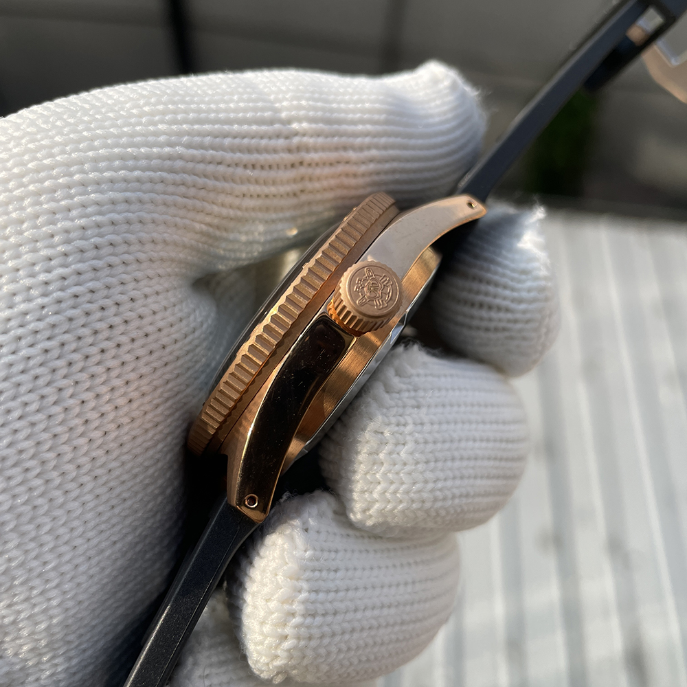 STEELDIVE Official SD1962S Black Dial Swiss Luminous Bronze Ceramic Bezel 41.9MM Solid Bronze NH35 Automatic Mens Sports Watch 200M