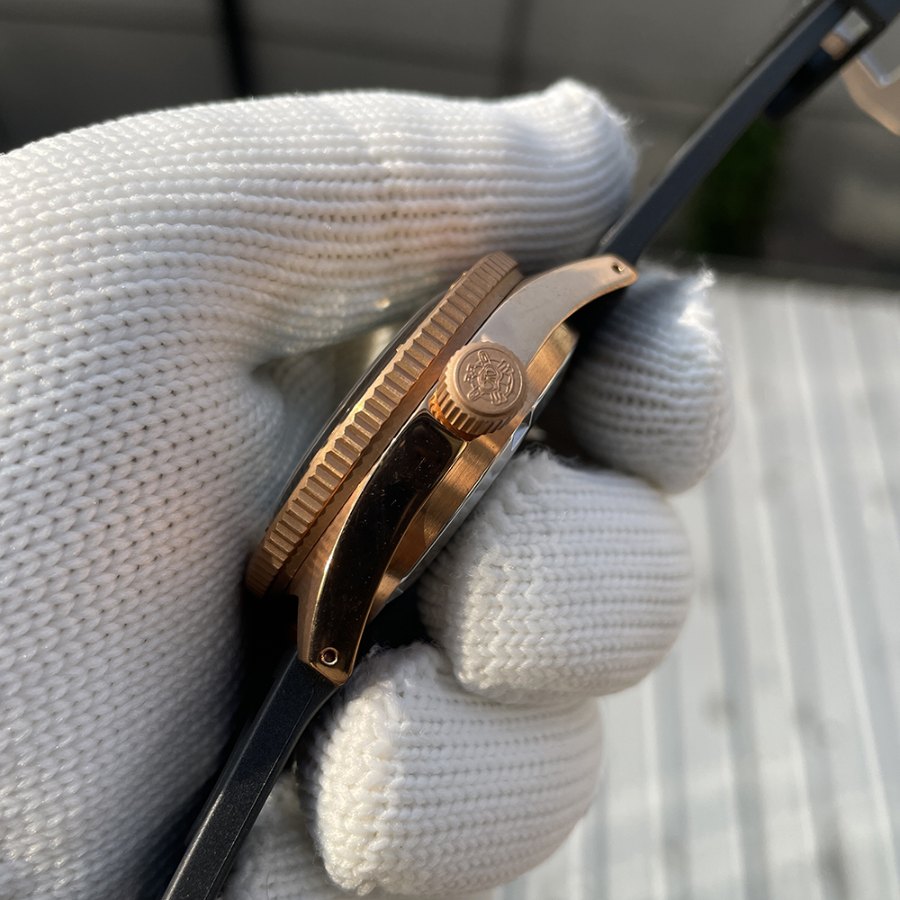 STEELDIVE Official SD1962S Black Dial Swiss Luminous Bronze Ceramic Bezel 41.9MM Solid Bronze NH35 Automatic Mens Sports Watch 200M